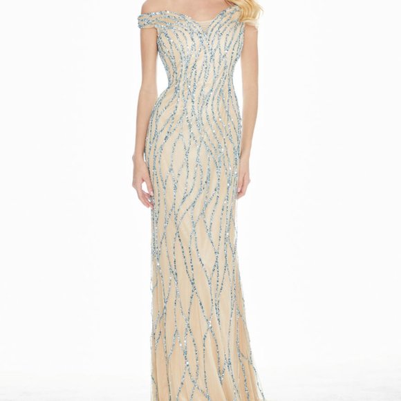 Ashley Lauren Dresses & Skirts - Ashley Lauren Sequin Embellished Off-Shoulder Dress